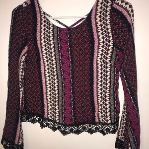 Long sleeve multi color shirt